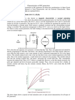 Characteristics of DC Generator