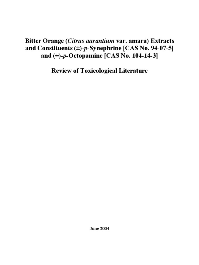 Bitter Orange PDF Orange (Fruit) High Performance Liquid