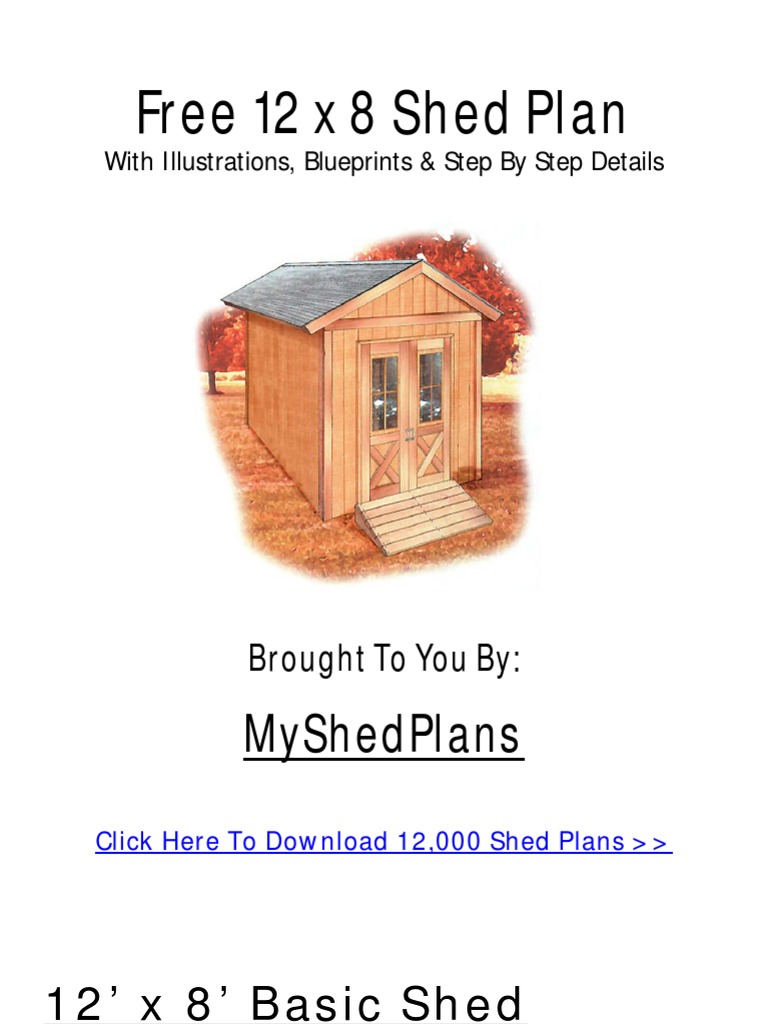 Build Your Shed With Illustrated Blueprints and Step-by-Step Plans! | PDF