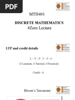 MTH401 #Zero Lecture: Discrete Mathematics