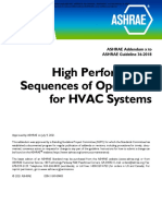 High Performance Sequences of Operation For HVAC Systems: ASHRAE Addendum X To ASHRAE Guideline 36-2018