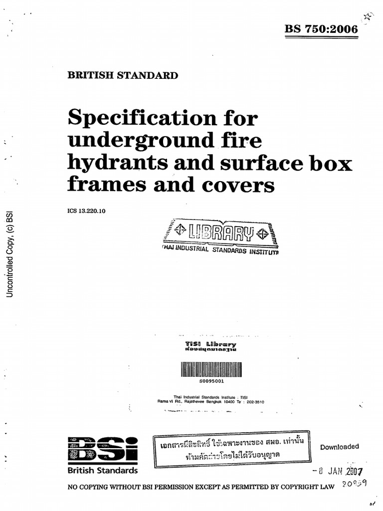 BS 750 2006 British Standard | PDF