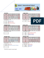 School Calendar 2022 - 2023: (1 Semester 2022)