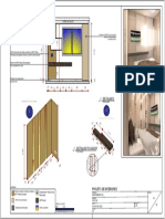 Forro de gesso iluminado com painel de MDF titânio