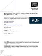 Performance of Solar Powered Cooling System Using Parabolic Throug Collector in UAE