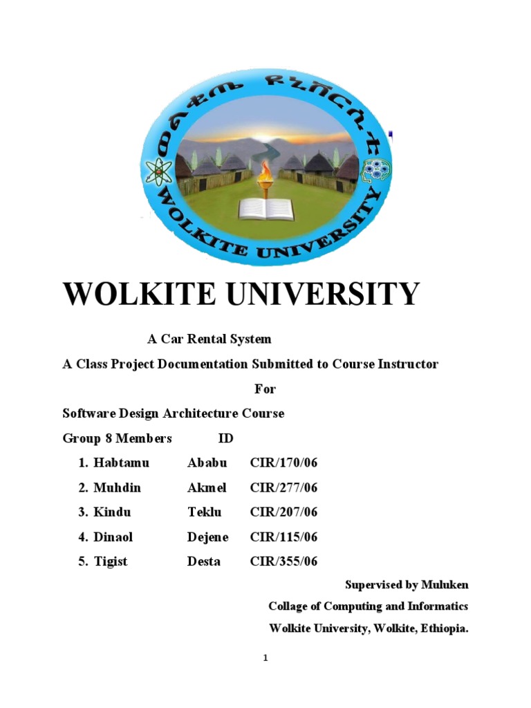 Wolkite University Car Rental System Documentation PDF Databases Graphical User Interfaces