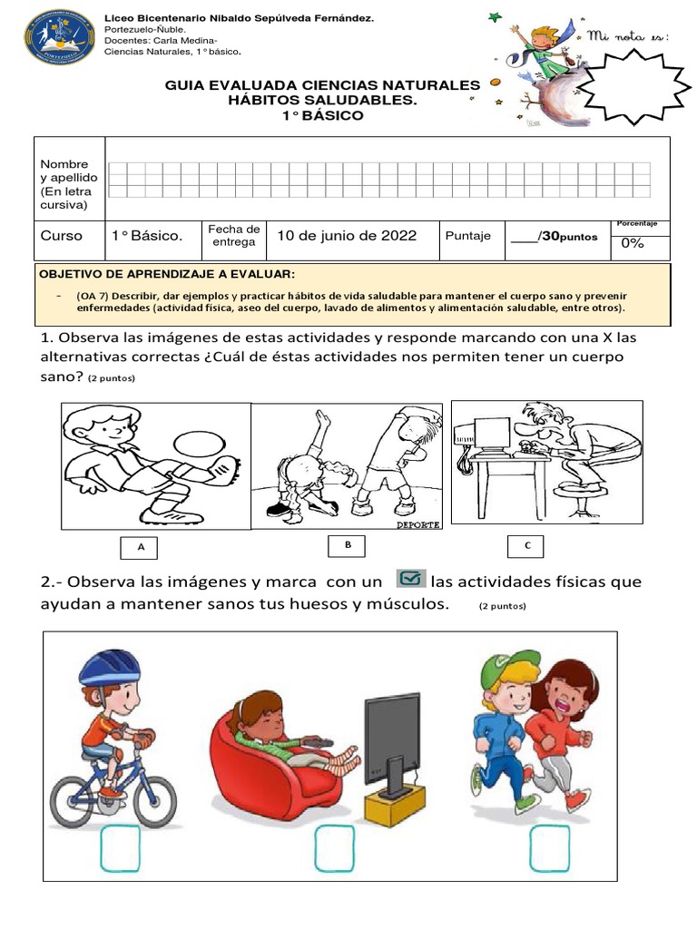 Actividades de Vida Saludable para Niños | PDF | Alimentos | Comida y ...
