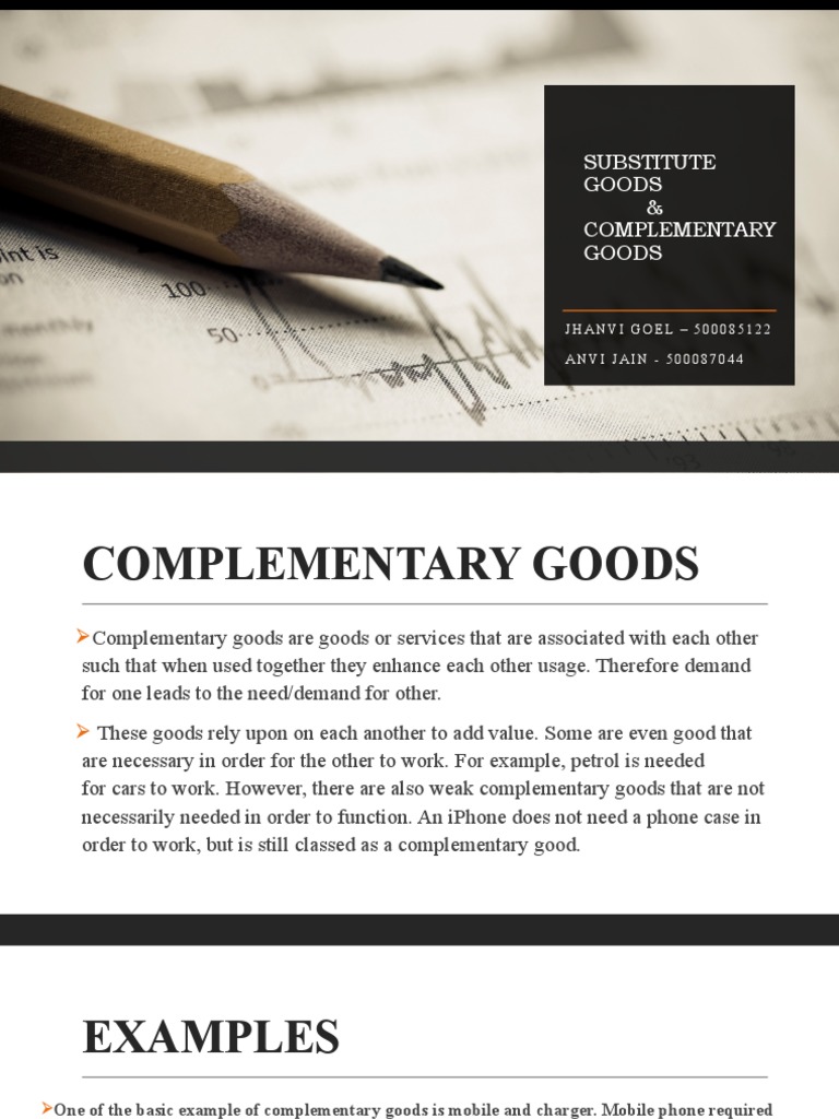 Understanding Goods: Substitutes & Complements | PDF | Goods | Consumer ...