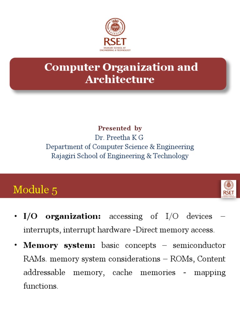 Coa Module 5 | PDF | Input/Output | Computer Data Storage