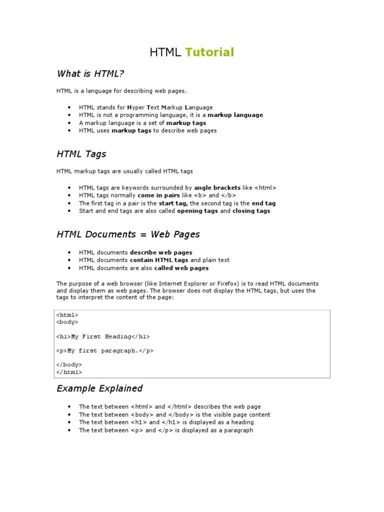 HTML Basic | PDF