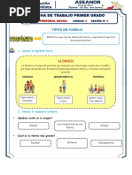 Actividades sobre Tipos de Familia | PDF | Ciencia y matemáticas