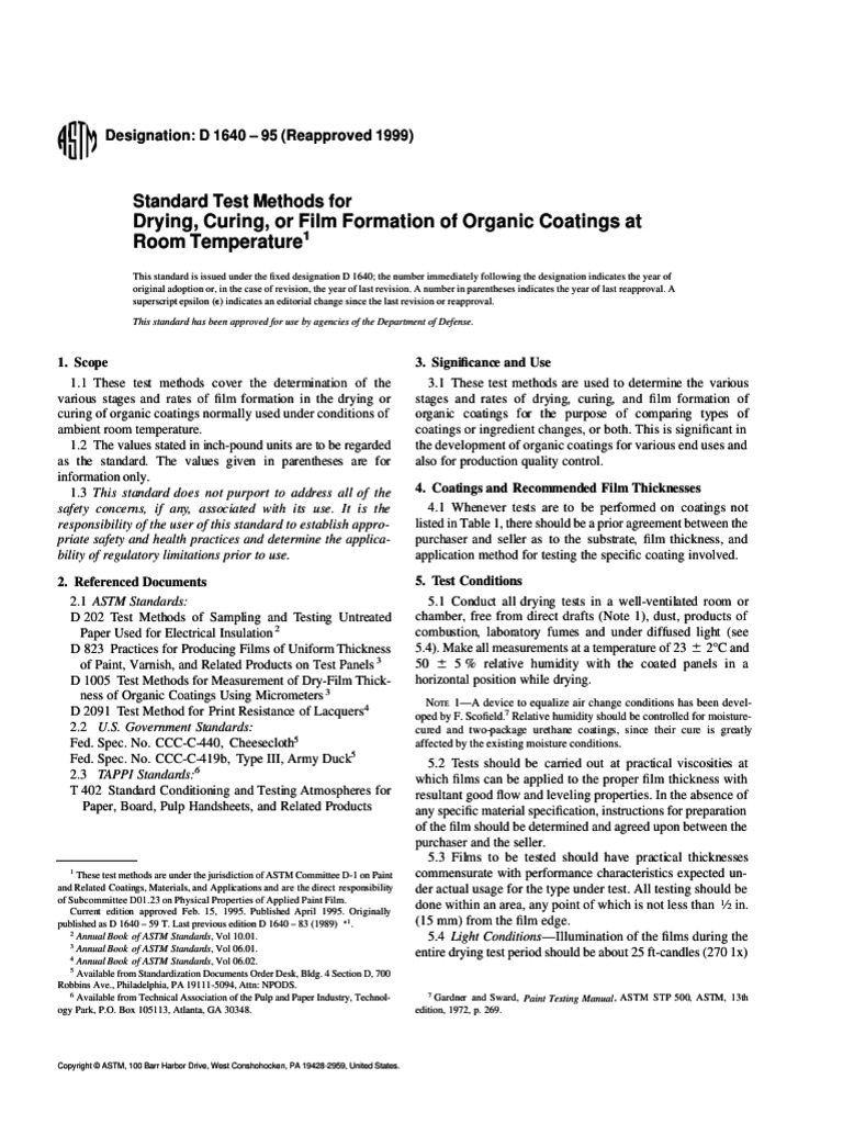 Qdoc - Tips Astm-D1640pdf | PDF | Paper | Materials