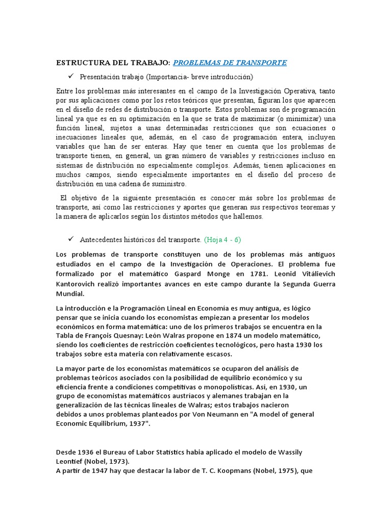 Métodos para Resolver Problemas de Transporte | PDF | Programación ...