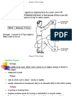 Gasoline Engine: Work Distance X Force