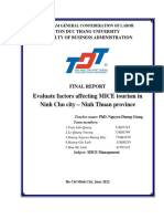 Evaluate Factors Affecting MICE Tourism in Ninh Chu