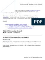 Materi Matematika Kelas 8 Bab 2 Sistem Koordinat