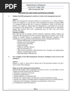 HR Written Exam Questions and Answers | PDF | Human Resource Management ...