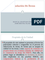 Formulación de Ítems