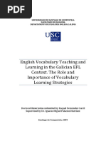 English Vocabulary Teaching and Learning in The Galician Context