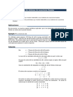 Sistemas de ecuaciones lineales en aplicaciones de mezclas y ventas