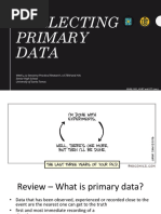 Collecting Primary Data