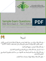 Mid-Term Exam 2 - Part 1 (MCQ)