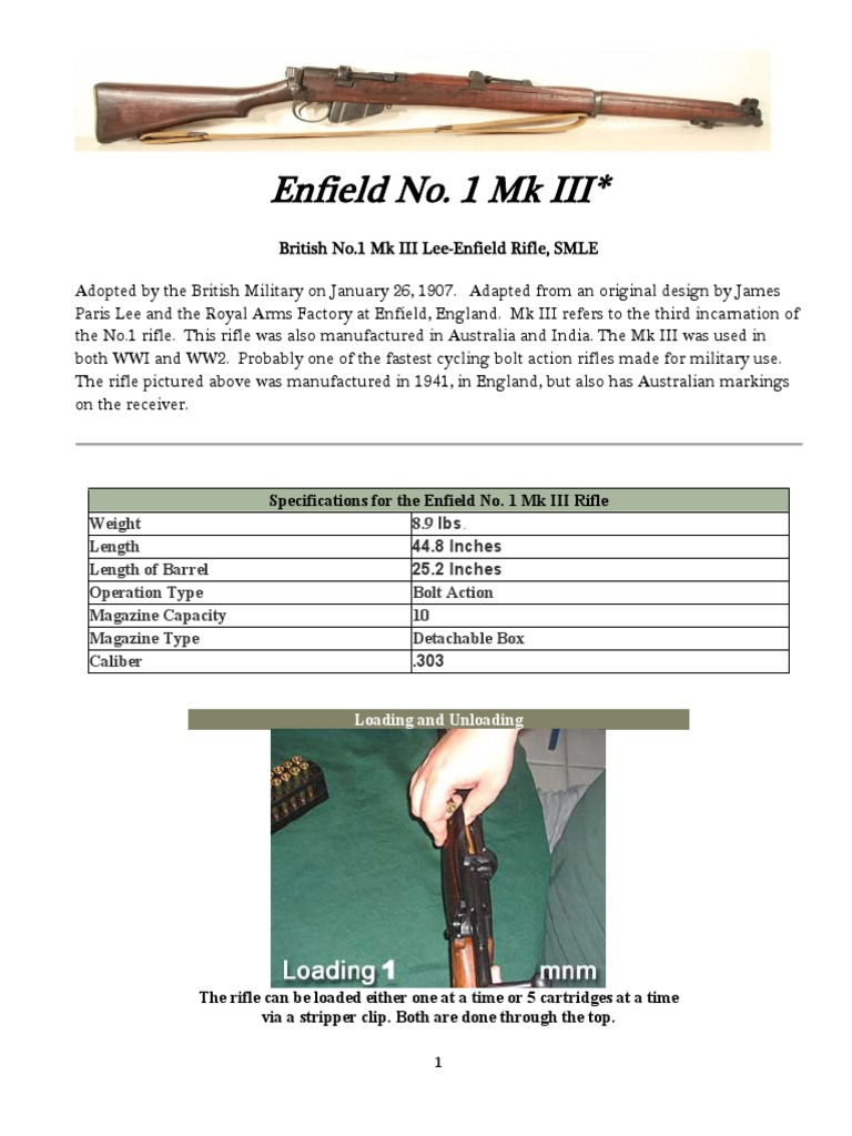 Lee Enfield No. 1 Mk III Disassembly Guide | PDF | Magazine (Firearms ...