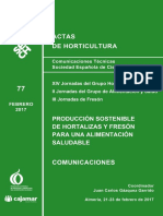 Acta Nº 77. XIV Jornadas Del Grupo de Horticultura. II Jornadas Del Grupo de Alimentación y Salud. III Jornadas Del Fresón