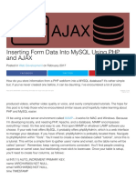 Inserting Form Data Into MySQL Using PHP and AJAX | Derek Shidler