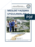 Mesleki Yazişma Uygulamalari-Ii: Yardimci Ders Notlari