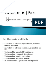 Session 6 (Part 1) : Return and Risk: The Capital Asset Pricing Model (CAPM)