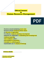Ethical Issues in Human Resource Management