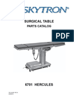 Surgical Table: Parts Catalog