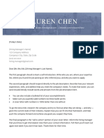Majestic Modern Cover Letter Template Blue