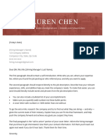 Majestic Modern Cover Letter Template Red