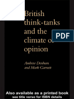 Andrew Denham - British Think-Tanks and The Climate of Opinion-UCL