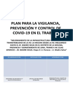 Plan COVID-19 obra vial Molina