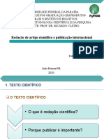 Redação de artigo científico e publicação internacional