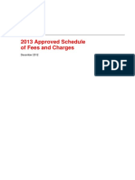 2013 Approved Schedule of Fees and Charges