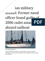 31 May 2022 - Teen Cadet Sexually Harassed and Assaulted