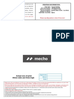 Actual Size of Print 60mm Wide and 9mm High: Printing Information