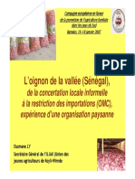 Senegal Oignon SALL Forum Yaounde PPT