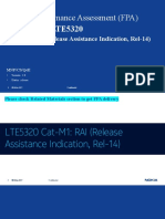 Feature Performance Assessment (FPA) SRAN20A - LTE5320: Cat-M1: RAI (Release Assistance Indication, Rel-14)
