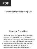 Function Overriding Using C++