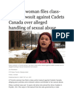 2 Mar 2022 - Cadet Sexual Abuse Class Action Filed