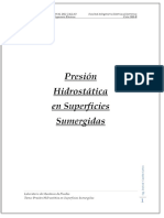 Presión Hidrostática en Superficies Sumergidas - PDF