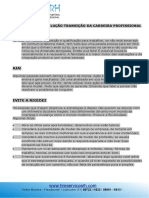 ESTRATÉGIA DE EVOLUÇÃO TRANSIÇÃO DA CARREIRA PROFISSIONAL - HM Serviços RH - 2015