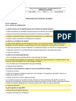 Evaluación inducción SST