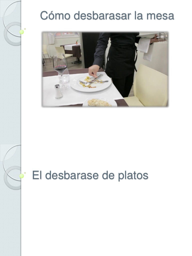 Cómo desbarasar la mesa correctamente | PDF | Alimentos | Cocina