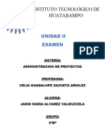 Instituto Tecnológico de Huatabampo: Unidad Ii Examen